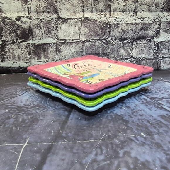 Set of 4  Vintage Plates Certified International Jennifer Brinley Collection - Picture 6 of 9